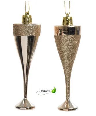 Produktbild von Anhänger Sektgläser Kunststoff 10cm, 2er Set