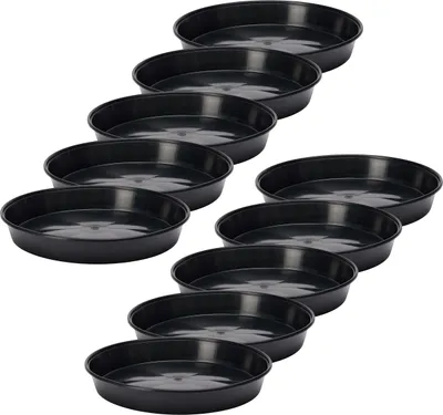 Produktbild von Garronda Blumentopf Untersetzer GD-0026 (10 Stück - Schwarz, ⌀ 30cm H=4,5cm)