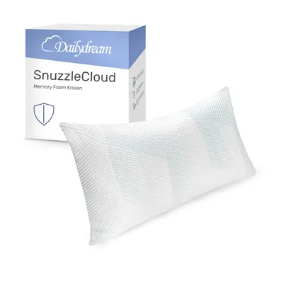 Obrázok produktu pre Vankúš 80x40x20 cm, pamäťová pena, biely, ergonomický vankúš na spanie