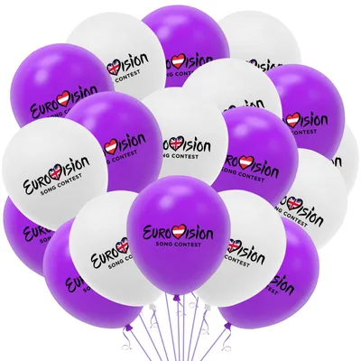 18 Eurovision-Ballons 30,5 cm Latex für Songfestival 2026