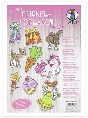 Produktbild von URSUS Prickelvorlage Mädchen blanko