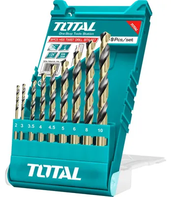 Productafbeelding van Metalen boorpunten Total TACSD0095 - set van 9 stuks - HSS - HSS