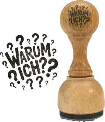 Produktbild von Warum ich? Holzstempel