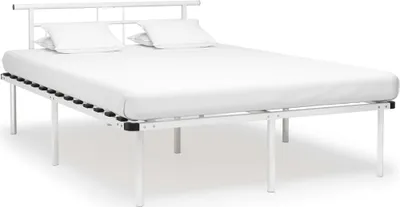Produktbild von Bettgestell Weiß Metall 140x200 cm
