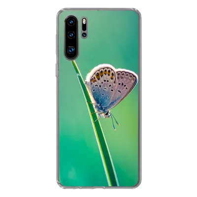 Produktbild von MuchoWow® Handyhülle Schutzhülle Hülle für Huawei P30 Pro Schmetterling - Gras - Licht Silikon Softcase Handy Hülle - Schutzdeckel
