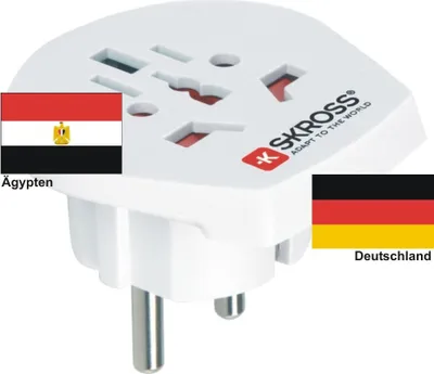 Produktbild von Reiseadapter Deutschland auf Ägypten - Skross 1.500211 Reisestecker