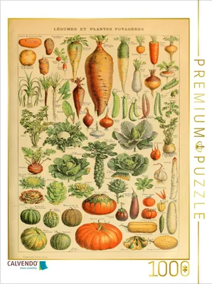 Produktbild von CALVENDO Puzzle Naturtafel mit Gemüse | 1000 Teile Lege-Größe 64x48cm Foto-Puzzle für glückliche Stunden