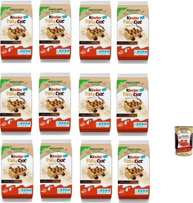 Produktbild von Kinder Ferrero panecioc Kuchen mit mit Kakao- und Schokostückchen kekse riegel cookies 12x 290g + Italian Gourmet polpa 400g