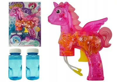 Obrázek produktu pro Pistole na mýdlové bubliny jednorožec růžová
