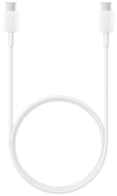 Image de Câble USB-C / USB-C pour Samsung, 25W, Planet Tech pour charge et données, 1 mètre, Blanc