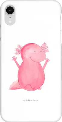 Produktbild von Mr. & Mrs. Panda Iphone XR Handyhülle Axolotl Hurra - Weiß - Geschenk, Premium Kunststoff, Handy Case, Spaß, Zufriedenheit, Lurch