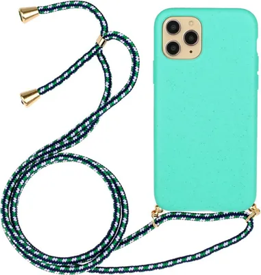 Produktbild von Hülle für Apple iPhone 14 Pro Handyhülle Silikon Case Handykette Cover Band Grün