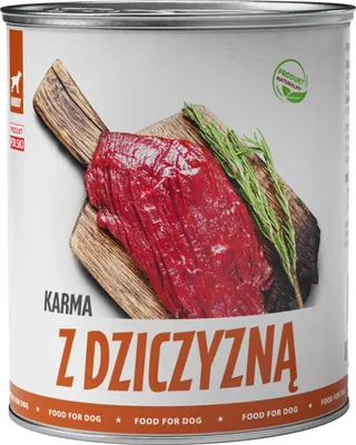 Zdjęcie produktu dla MOKRA KARMA DLA PSA TufTuf Puszka mielonka z dziczyzną 800g