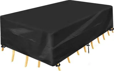 Productafbeelding van Famanu beschermhoes voor tuinmeubels - Waterdicht - Zwart - 420D Oxford-stof - 280 x 204 x 106 cm