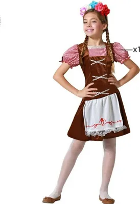 Produktbild von Kinderkostüm deutsche Kellnerin Braun - 10-12 Jahre