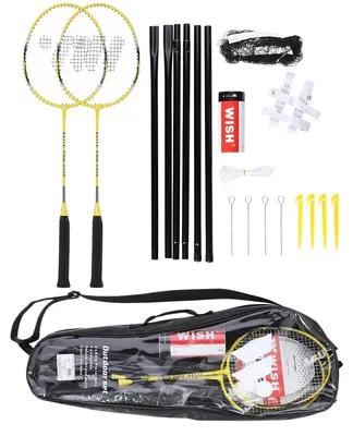 Immagine prodotto di Set di racchette da badminton, 2 racchette, 3 volani, rete