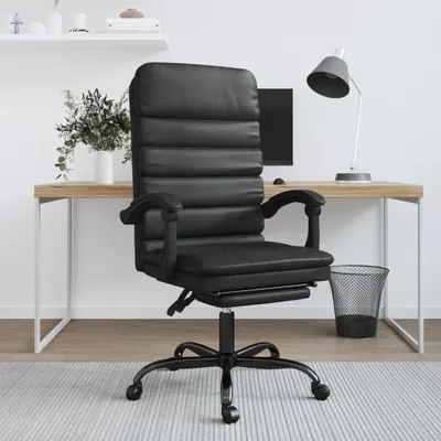 Produktbild von The Living Store Bürostuhl mit Massagefunktion Schwarz Kunstleder