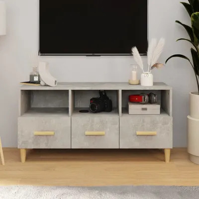 Produktbild von The Living Store TV-Schrank Betongrau 102x36x50 cm Holzwerkstoff