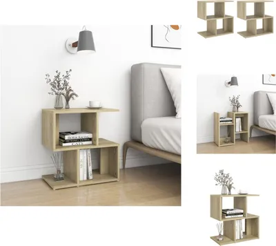 Immagine prodotto di vidaXL Comodini 2 pezzi rovere Sonoma 50x30x51,5 cm materiale a base di legno - Comodini