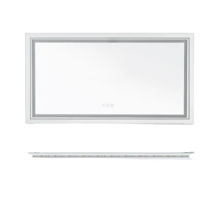 Obrázok produktu pre Kúpeľňové zrkadlo, podsvietené LED svetlá, technológia proti zahmlievaniu, 47,2x31,5 palca