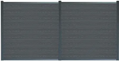 Produktbild von HOME DELUXE WPC Sichtschutzzaun CALLADO PREMIUM 2 x Element + 3 x Pfosten - Höhe: 185 cm | Zaun, Sichtschutzzaun, Gartenzaun, Sichtschutz, Zaunelemente