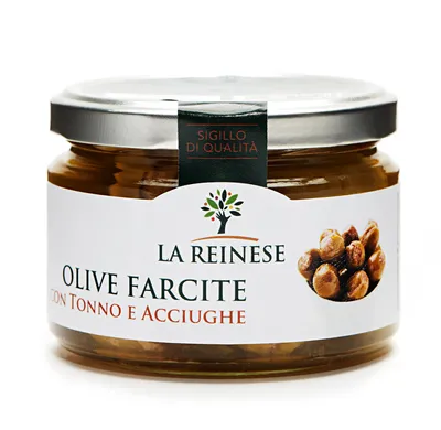 Immagine prodotto di La Reinese Olive farcite con tonno e acciughe 240g