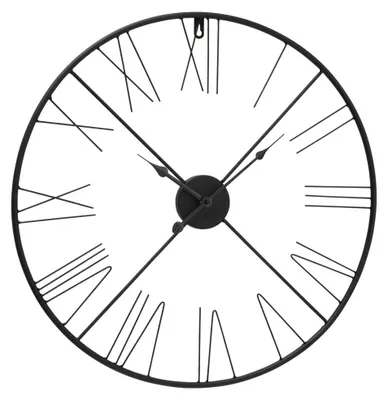 Produktbild von Wanduhr, römische Ziffern, analog, schwarz, 57 cm