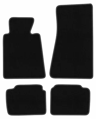 Produktbild von Velours-Fußmatten für BMW 5 E34 1988-1994 (Limousine/Kombi/Touring) – 4-tlg, Schwarz, passgenau – Wielganizator BASIC