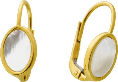 Produktbild von Perlmutt Ohrhänger Gold 333 8K weißer Natur Edelstein