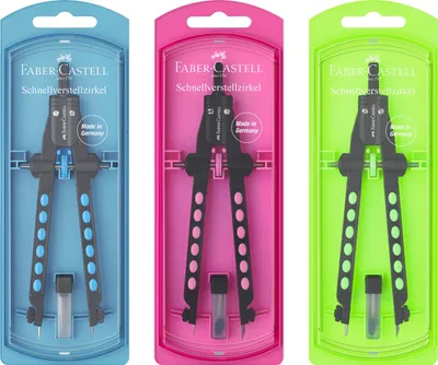 Produktbild von #5xFABER-CASTELL Schnellverstellzirkel FACTORY NEON