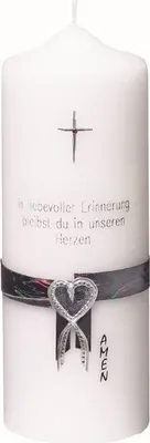 Produktbild von Gedenkkerze, Trauerkerze 20 x 7 cm, Nr. 50