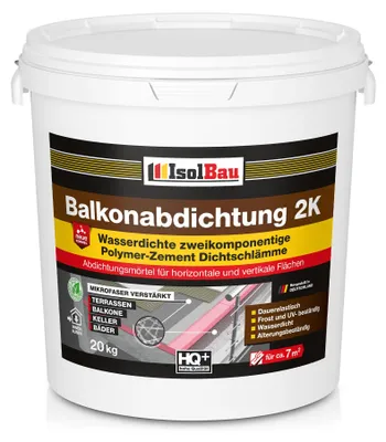 Produktbild von Isolbau Balkonabdichtung 2K 20 kg Dichtschlämme Abdichtung Balkon Terrasse