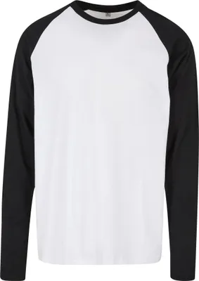 Image de Build Your Brand - T-shirt à manches raglan pour homme LT3399 (5XL) (blanc/noir)
