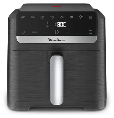 Produktbild von Moulinex Easy Fry Mega Compact EZ8618, Heißluftfritteuse, 7,5 l, Einzelbild, Schwarz, Berührung, Eigenständig