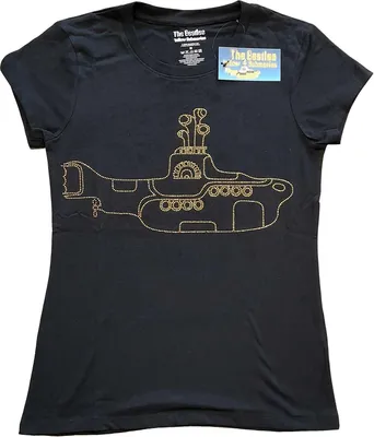Produktbild von The Beatles - "Yellow Submarine" T-Shirt für Damen RO4823 (XL) (Schwarz)