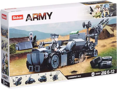 Image de Sluban Army Troupe allemande avec véhicules M38-B0681