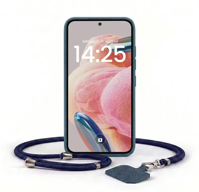 Produktbild von Handyhülle für Xiaomi Redmi 12 mit Handykette Band Kordel Hülle Case Schutzhülle Blau