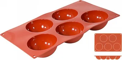 Produktbild von Halbkugelform, Backmatte, aus Silikon, verschiedene Größen wählbar : 8 cm Variante: 8 cm
