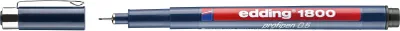 Immagine prodotto di 10x Edding 1800-05-001 Pennarello con punta in fibra 1800 - 0,5 mm, nero