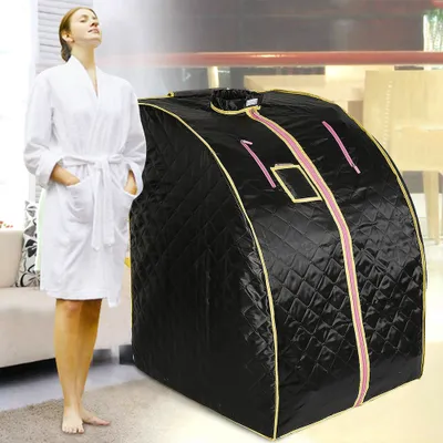 Produktbild von Infrarot-Sauna-Box Mobile Dampfsauna Wärmekabine Sauna Bad Sauna Dampfgarer Heimsauna |schwarz
