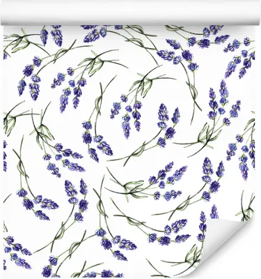 Produktbild von 10m VLIES TAPETE Rolle Blumen Lavendel Blätter Natur Pflanzen XXL