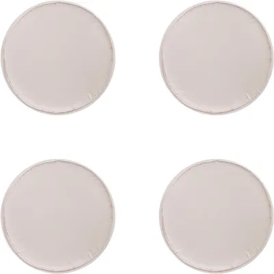4 runde Sitzkissen 30 cm, waschbar, beige