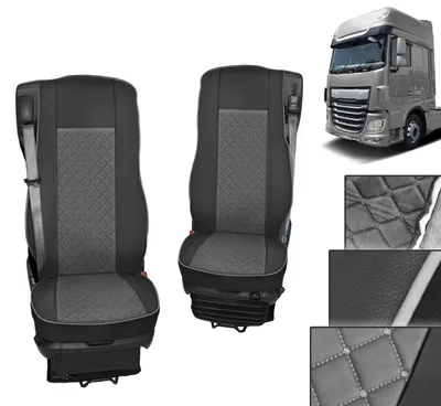 Produktbild von LKW Schonbezüge Sitzbezüge Für DAF XF 106 Schwarz/Grau