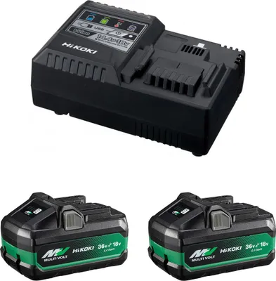 Imagen del producto de Power Set HIKOKI UC18YSL3WJZ (2 x 4,0Ah/8,0Ah + UC18YSL3)