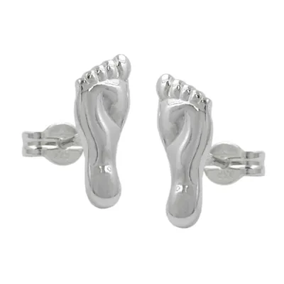 Produktbild von Ohrstecker Ohrring 11x4mm Füße glänzend Silber 925 silber 11x4mm