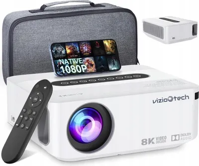 Produktbild von Led Projektor 4K Hd 12000Lm Android 13 Wifi Hdmi 2.0 15000:1 Tasche Kabel