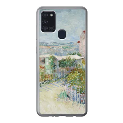 Produktbild von MuchoWow® Handyhülle Schutzhülle Hülle für Samsung Galaxy A21s Montmartre: hinter der Mühle von Galette - Vincent van Gogh Silikon Softcase Handy Hülle - Hartschale