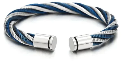 Zdjęcie produktu dla Regulowany elastyczny bransoletka dla mężczyzn i kobiet, stal nierdzewna