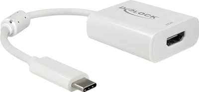 Zdjęcie produktu dla DeLOCK 63937, 0,1 m, USB Type-C, HDMI, Męska, Żeńska, Prosty