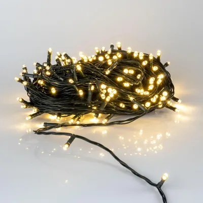 Produktbild von LED Weihnachts Lichterkette warm weiß - 20 m / 200 LED - Garten Deko Beleuchtung